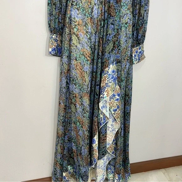 ASOS Hippie Fairycore Festival Mermaid Maxi Dress Ditsy Print Boho Floral Vamp - Picture 12 of 13